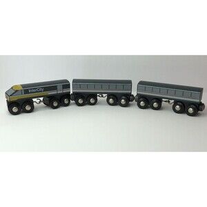 VINTAGE BRIO InterCity Black Wooden Train #33419 Engine Cars